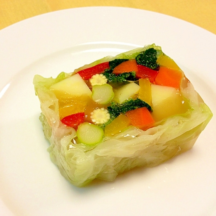 カラフル野菜のテリーヌ ゼリー寄せ レシピ 作り方 By Anelavivi 楽天レシピ